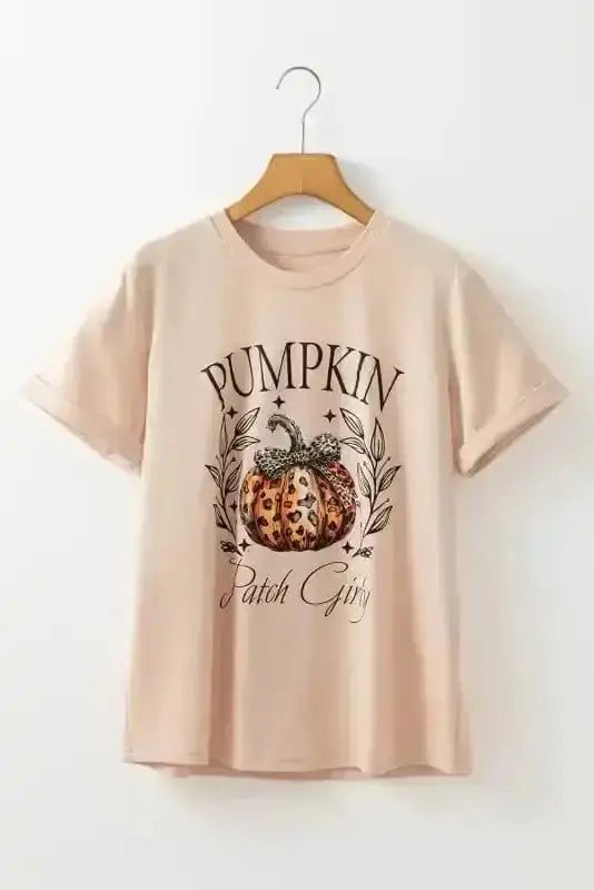 Graphic Tees PUMPKIN Leopard Bowknot T-Shirt