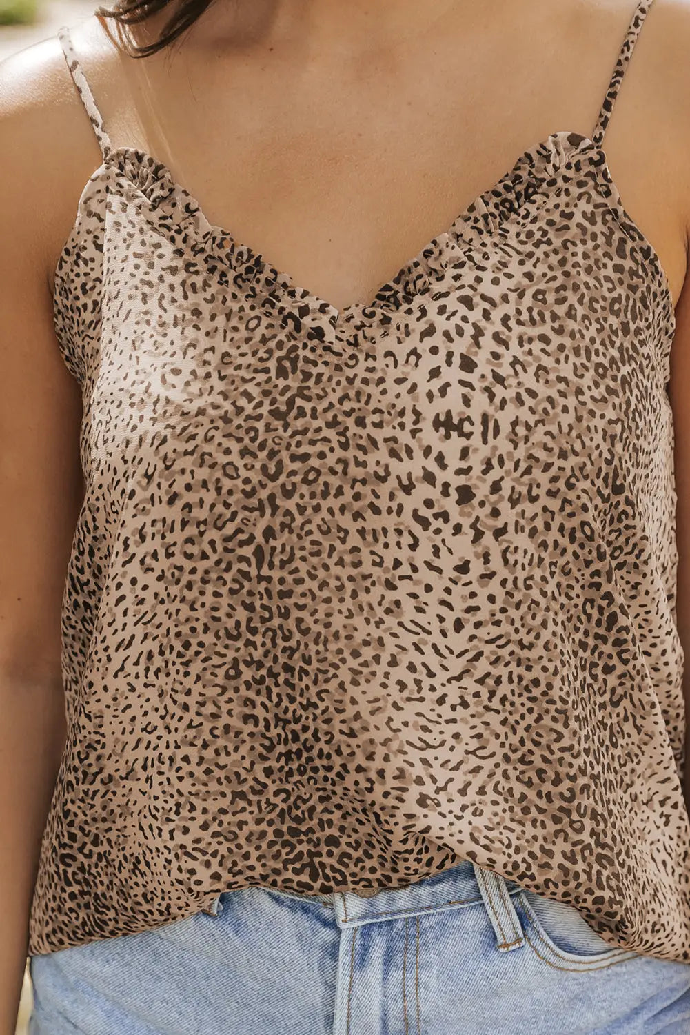 Leopard cheetah print shift tank - tops
