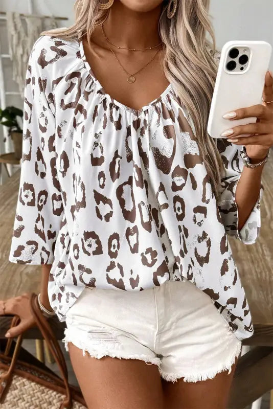 Leopard luxe blouse - elegance with an edge | fashionfitz