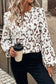 Leopard luxe balloon sleeve blouse