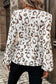 Leopard luxe balloon sleeve blouse