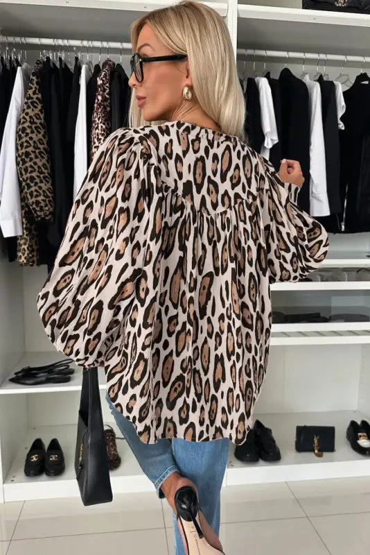 Leopard luxe oversized shirt