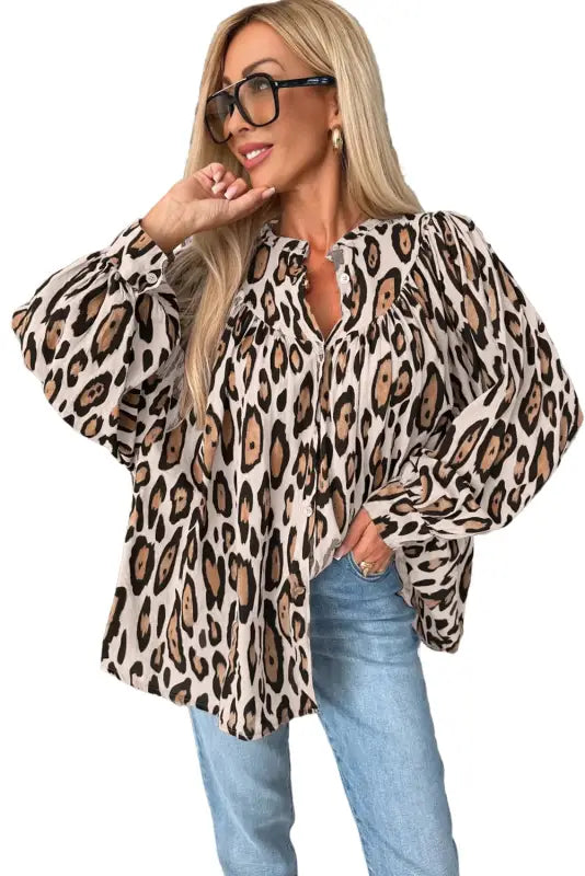 Leopard luxe oversized shirt - bold & stylish