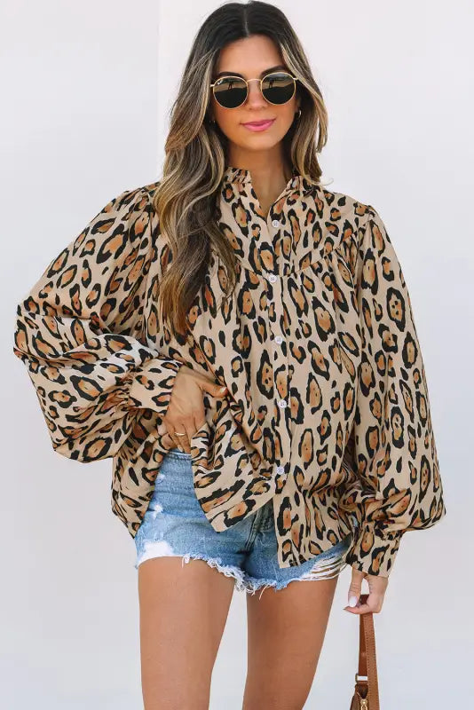 Leopard luxe oversized shirt | bold & comfortable fashion