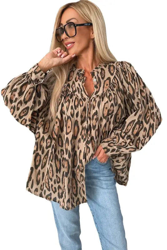 Leopard luxe oversized shirt | bold & comfortable fashion