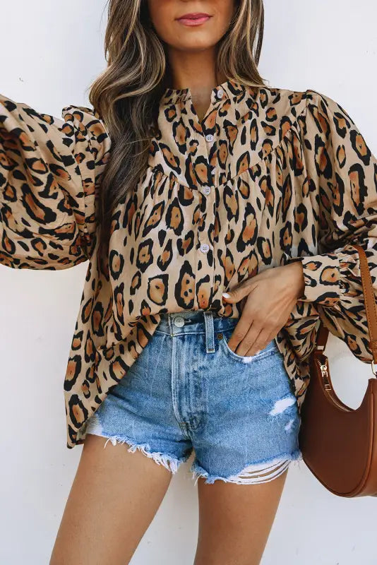 Leopard luxe oversized shirt | bold & comfortable fashion