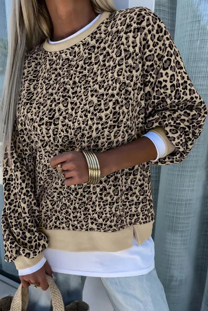 Leopard luxe sweatshirt | women’s sweatshirts | fashionfitz