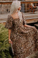 Leopard maxi dress - bubble sleeve square neck | fashionfitz