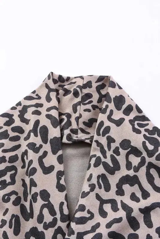 Leopard Open Front Cardigan - Fashionfitz