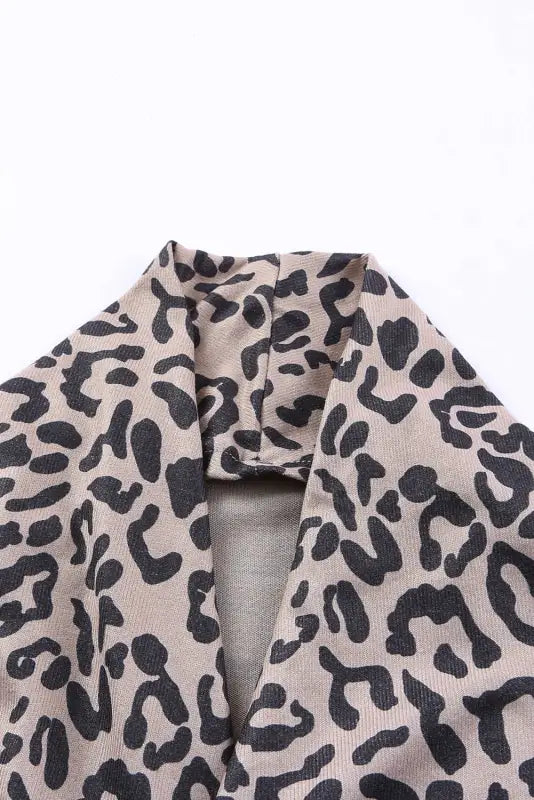 Leopard open front cardigan - cardigans