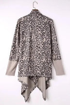 Leopard Open Front Cardigan - Fashionfitz