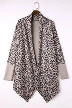 Leopard Open Front Cardigan - Fashionfitz