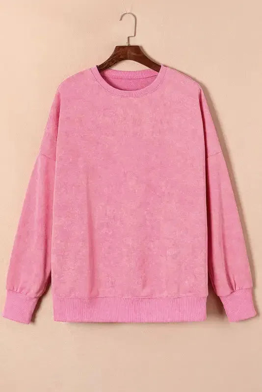 Leopard Patchwork Bishop Sleeve Slit Sweatshirt - Fashionfitz