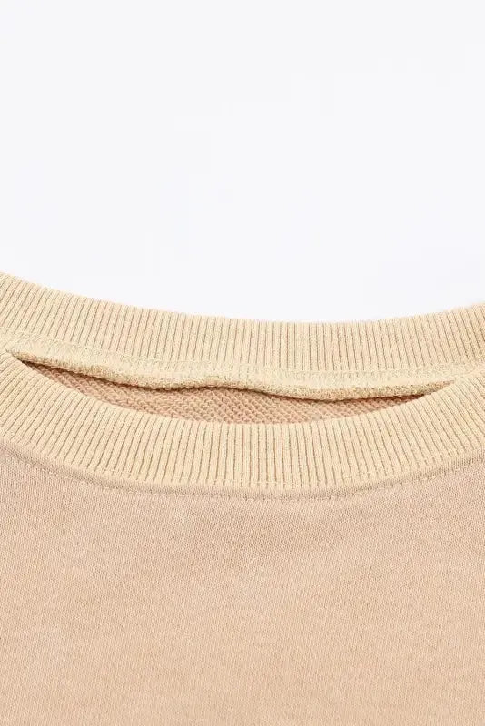 Leopard Patchwork Bishop Sleeve Slit Sweatshirt - Fashionfitz