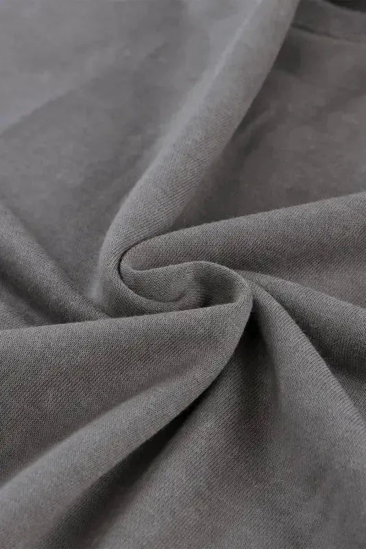 Leopard Patchwork Bishop Sleeve Slit Sweatshirt - Fashionfitz