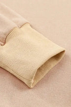 Leopard Patchwork Bishop Sleeve Slit Sweatshirt - Fashionfitz