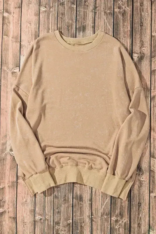 Leopard Patchwork Bishop Sleeve Slit Sweatshirt - Fashionfitz