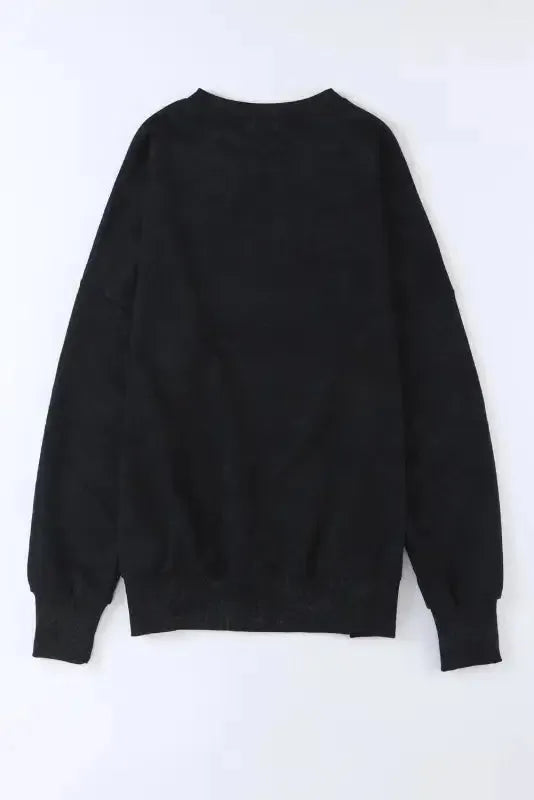 Leopard Patchwork Bishop Sleeve Slit Sweatshirt - Fashionfitz