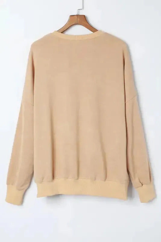 Leopard Patchwork Bishop Sleeve Slit Sweatshirt - Fashionfitz