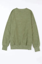 Leopard Patchwork Bishop Sleeve Slit Sweatshirt - Fashionfitz