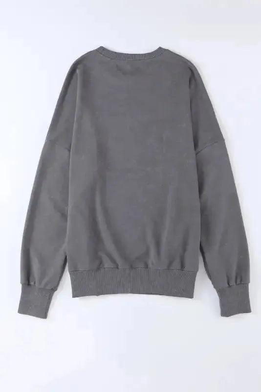 Leopard Patchwork Bishop Sleeve Slit Sweatshirt - Fashionfitz