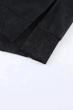 Leopard Patchwork Bishop Sleeve Slit Sweatshirt - Fashionfitz