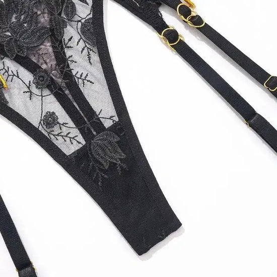 Leopard-print Corset Set with Gold Straps - Fashionfitz