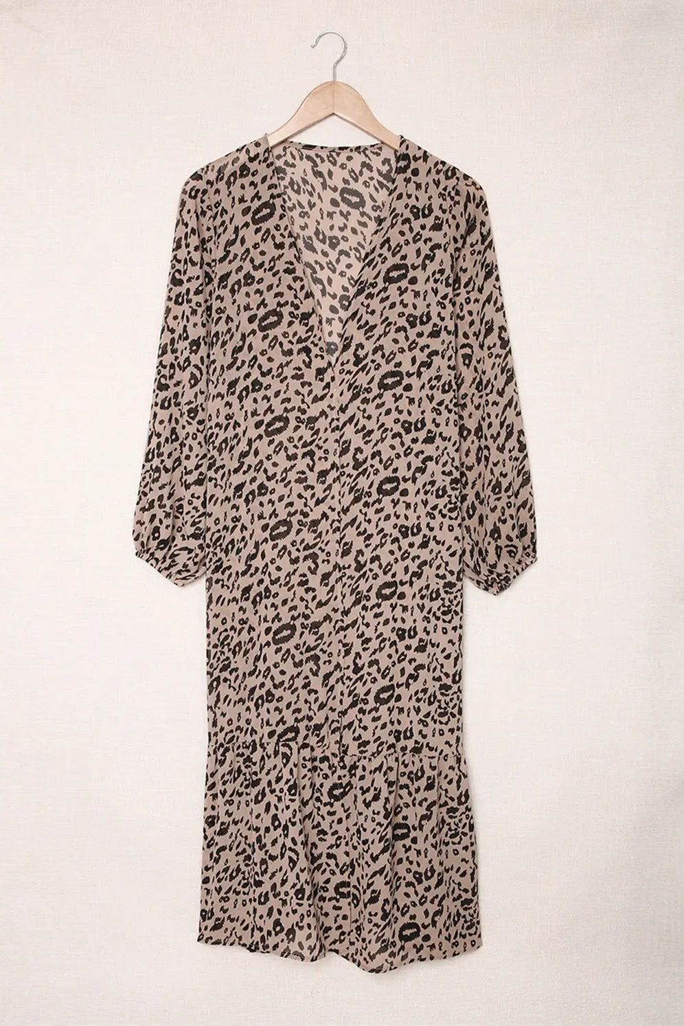 Leopard print duster kimono - outerwear