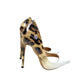 Leopard leather high heels stiletto shoes - print 10cm / 33 - pumps