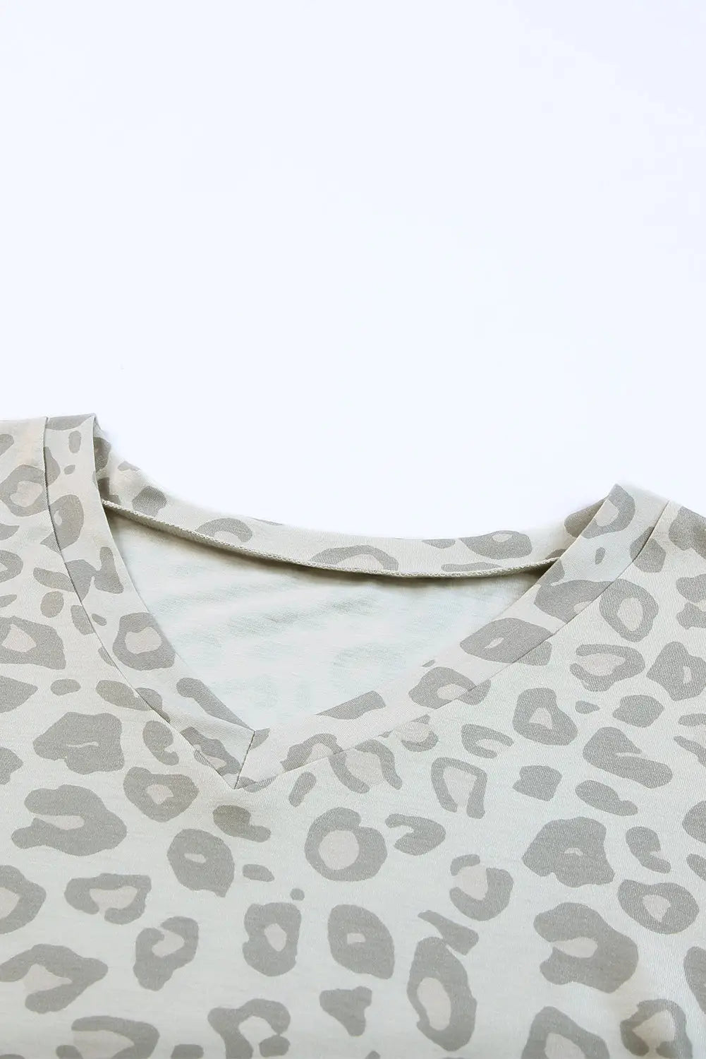 Leopard print long sleeve top & drawstring joggers