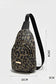 Leopard print pu sling bag - one size / pu leather - crossbody bags