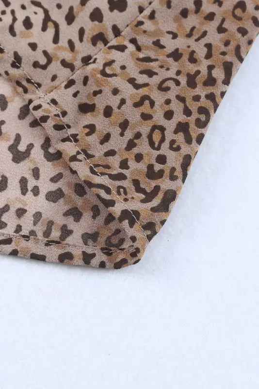 Leopard print shift tank top - tops