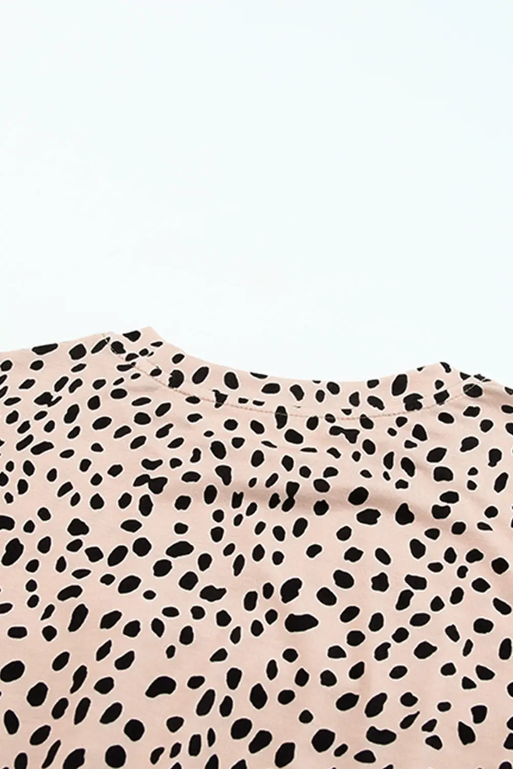 Leopard print short sleeve tunic t-shirt dress - t-shirt dresses