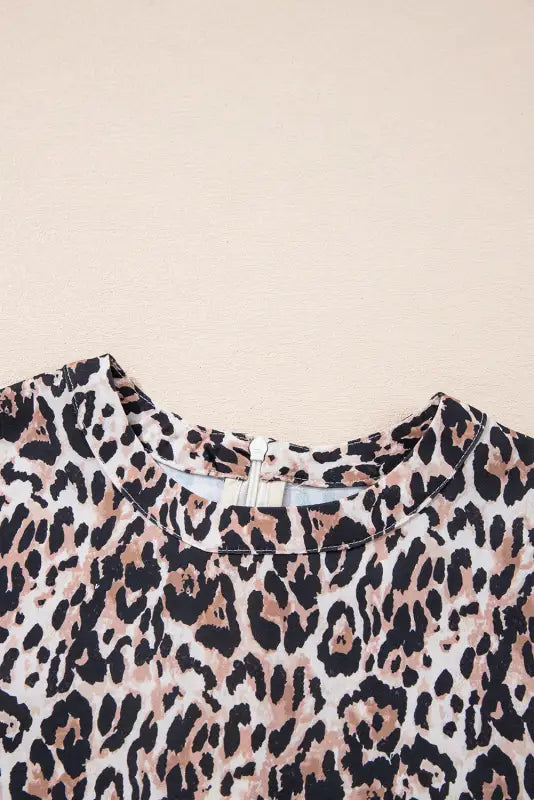 Brown leopard print t-shirt dress | fashionfitz | uk sizes 6-16