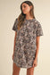 Brown leopard print t-shirt dress | fashionfitz | uk sizes 6-16