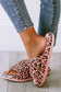 Leopard print thick sole slip on slippers