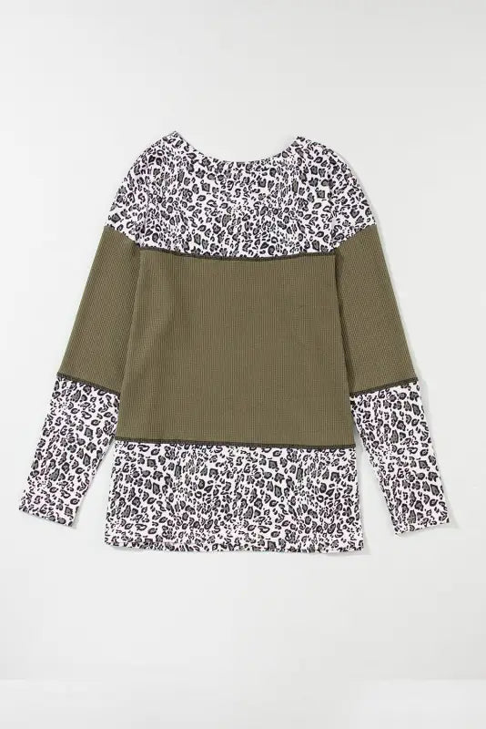 Leopard print waffle knit top | women’s tops | fashionfitz