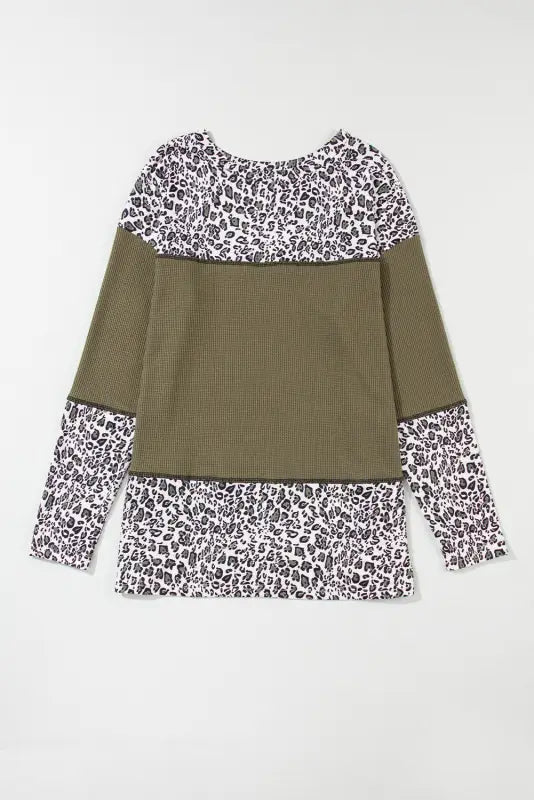 Leopard print waffle knit top | women’s tops | fashionfitz