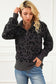 Leopard print zipped collared sweater - sweaters