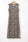 Leopard sleeveless maxi dress | fashionfitz