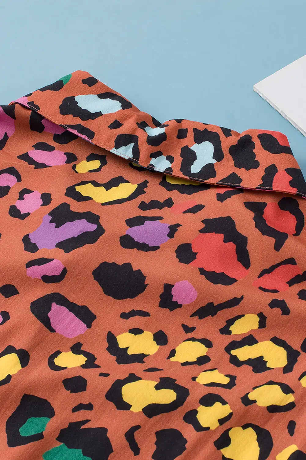 Leopard spots balloon sleeve shirt - tops/blouses & shirts