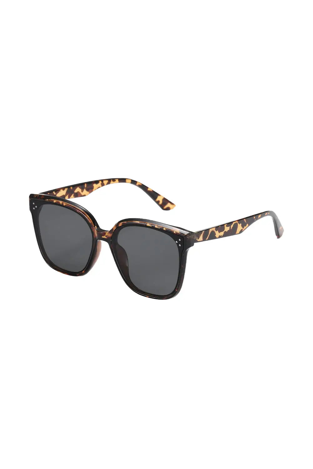 Leopard square frame vintage sunglasses - one size / 100%abs