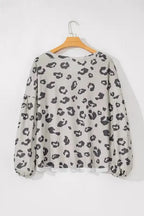 Leopard Thermal Knit Plus Size Top - Fashionfitz