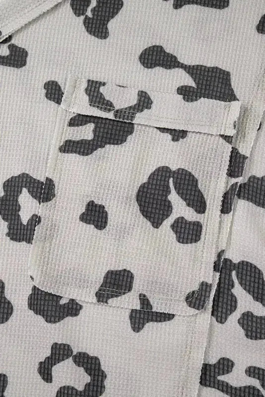 Leopard Thermal Knit Plus Size Top - Fashionfitz