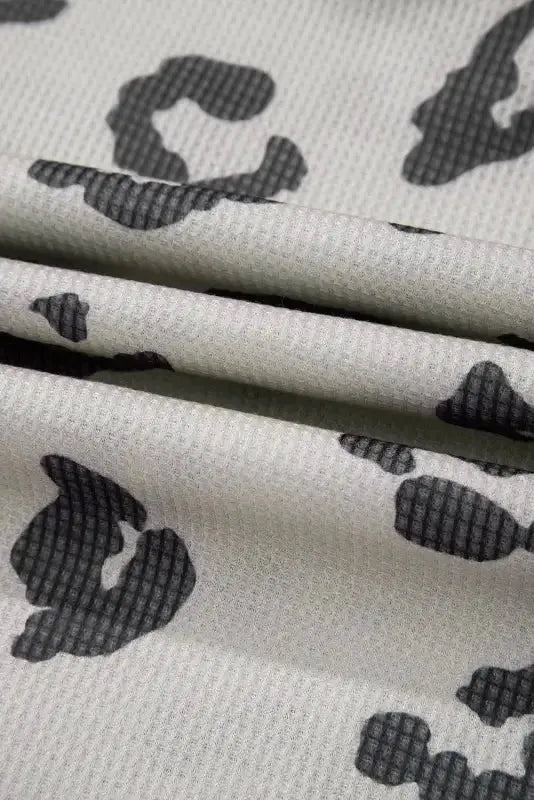 Leopard Thermal Knit Plus Size Top - Fashionfitz