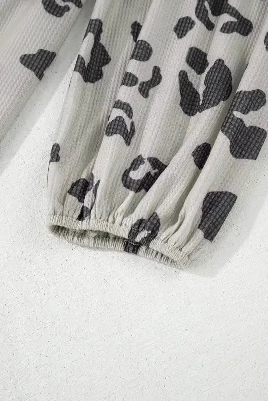 Leopard Thermal Knit Plus Size Top - Fashionfitz