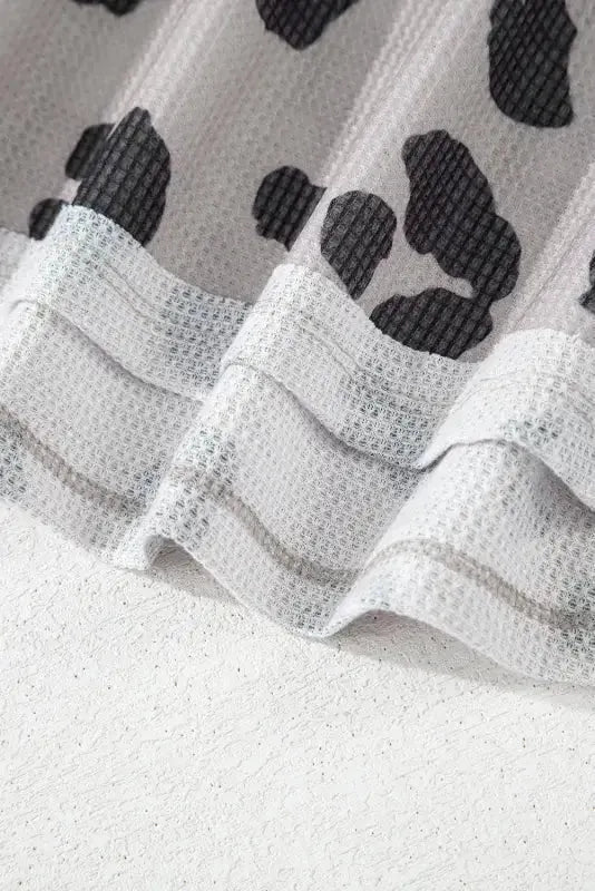 Leopard Thermal Knit Plus Size Top - Fashionfitz