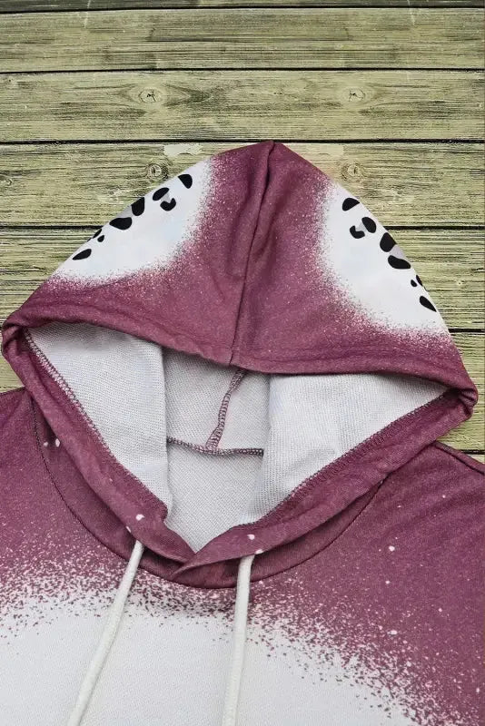 Leopard Tie Dye Pullover Hoodie - Fashionfitz