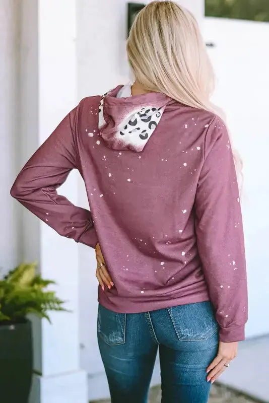 Leopard Tie Dye Pullover Hoodie - Fashionfitz
