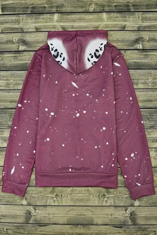 Leopard Tie Dye Pullover Hoodie - Fashionfitz